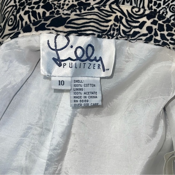 Vintage Lilly Pulitzer Velvet Animal print cigarette style pants Sz 10 - Picture 4 of 5